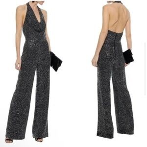 Alice + Olivia • Salem Halter Rhinestone Jumpsuit